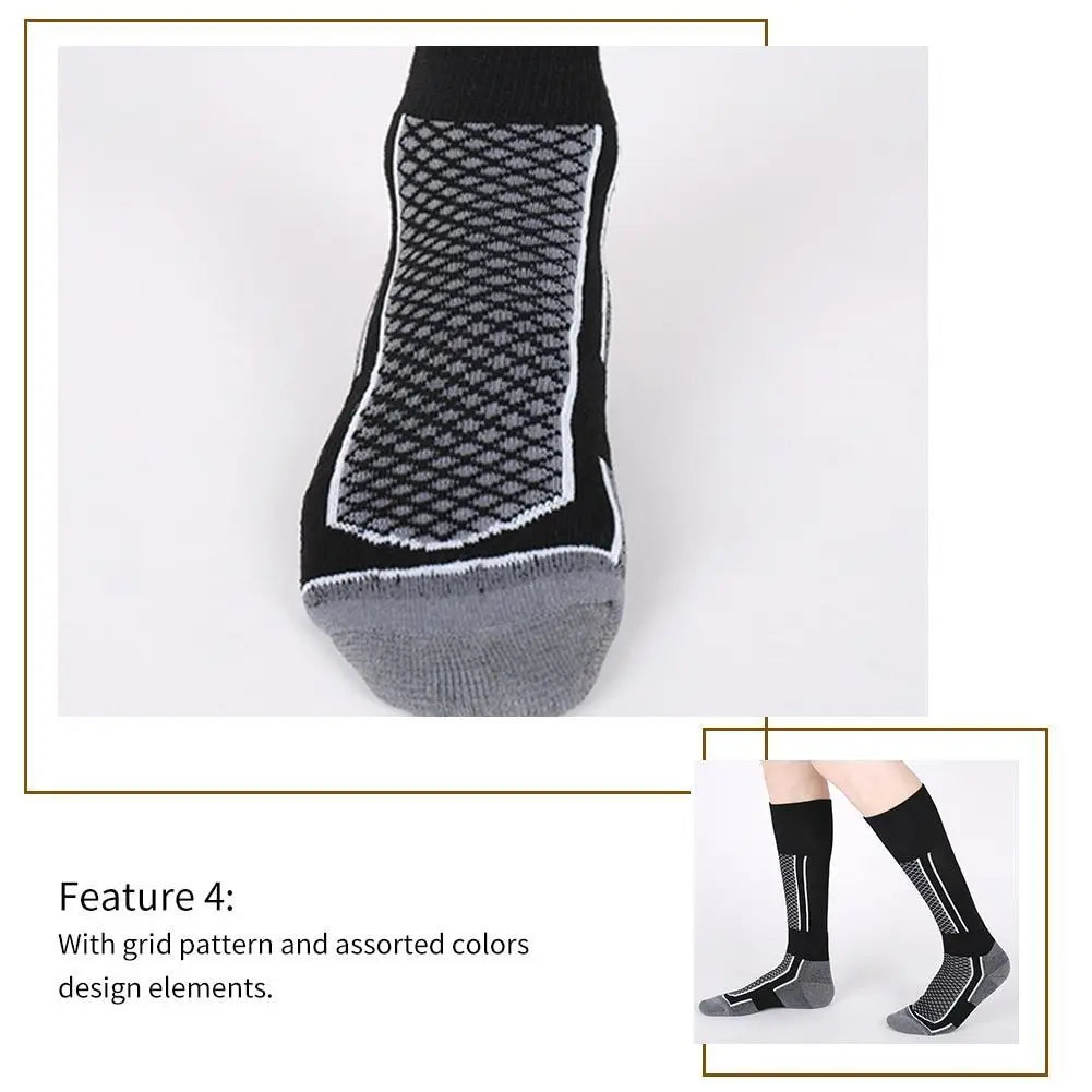 Dicke Skistrümpfe Socken für Damen, Herren, Kinder – Anti-Kälte-Outdoor-Hohe Sportsocken zum Skifahren, Wandern