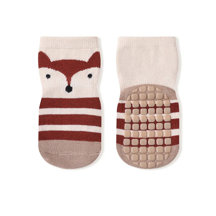 Adorable stripes toddler baby socks have Non-Slip bottom cotton comfort for Girls and Boys newborn to 5 years