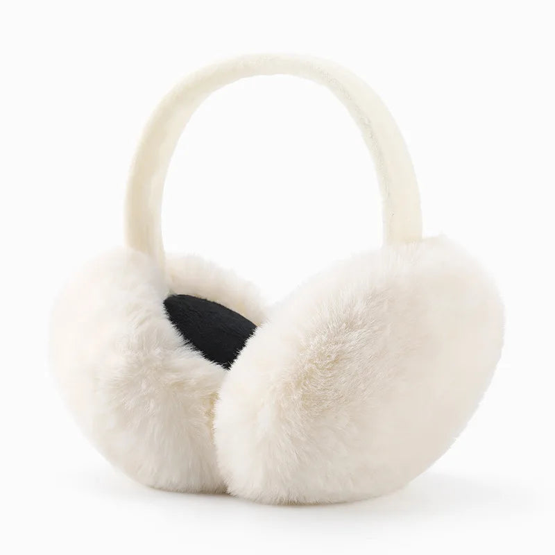 Cozy Elegance with our Faux Rabbit Fur Earmuffs for Winter cute Headwear for Warmth, foldable Ear Muffs, Ear Warmer for women to protect your ears from cold weather snow skiing