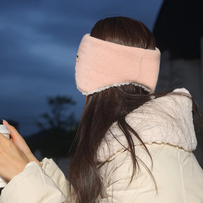 Soft plush winter earmuffs for women's coldproof ear protection for skiing, cycling ideal for snow or windy weather