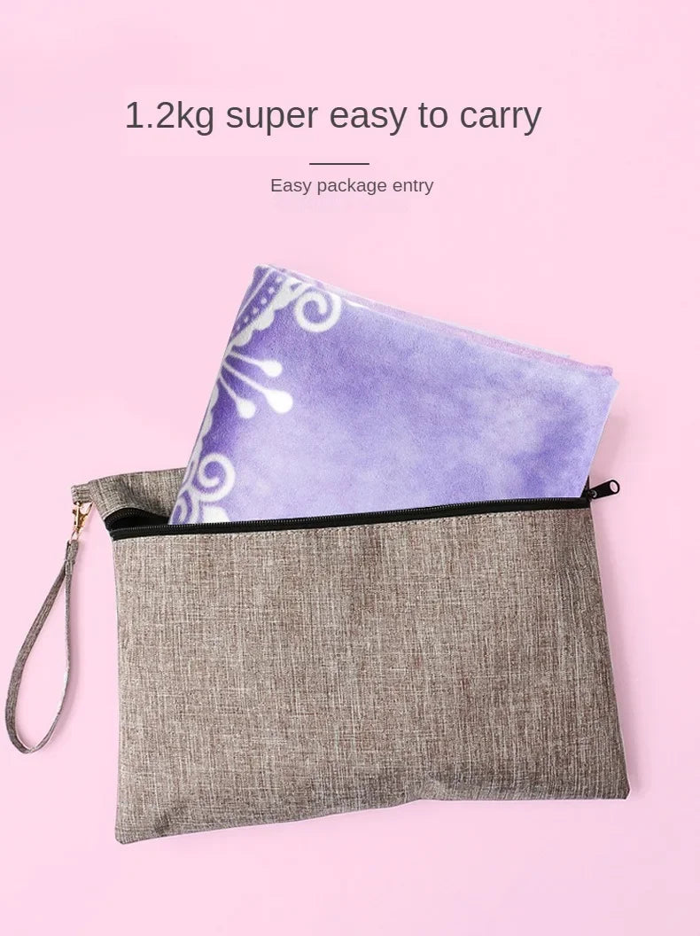Foldable non-slip Yoga mat towel- Ultra thin, sweat-absorbent & portable for yoga pilates gym