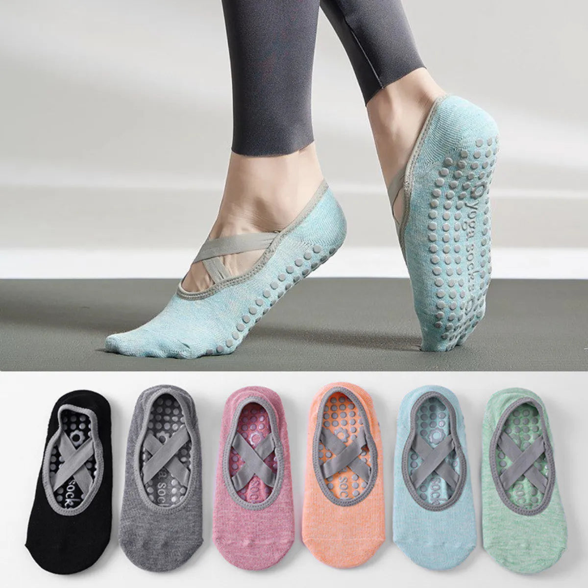 Anti-Slip Yoga, Pilates and dance Socks for comfort and style