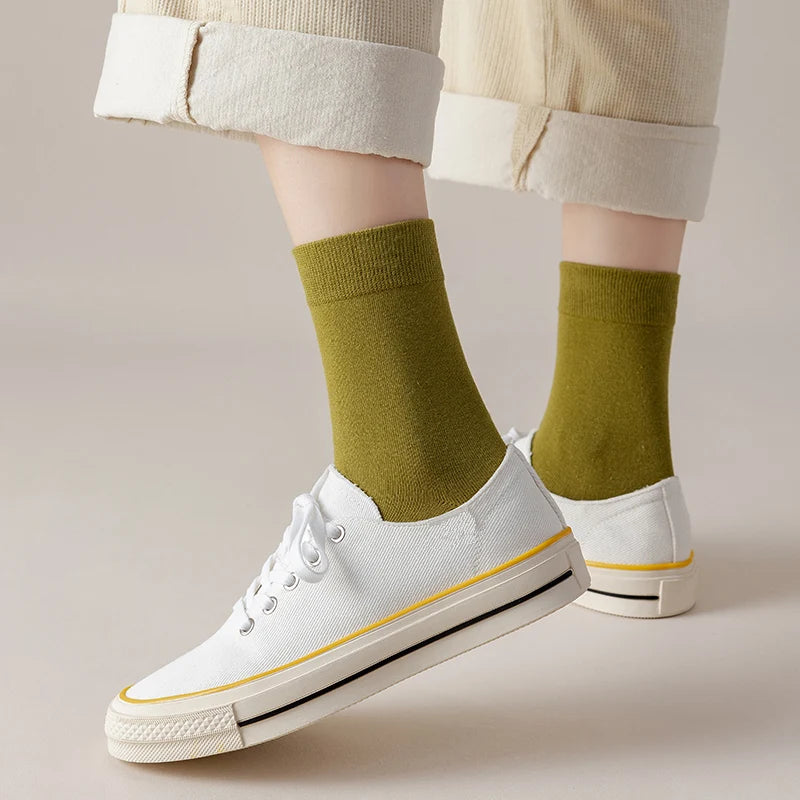Weiche, dünne Baumwollsocken für Damen für luxuriösen Komfort, 3 Paar-Set