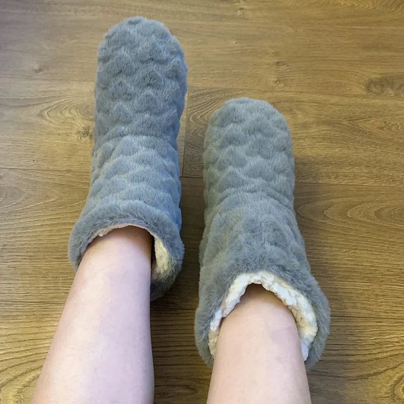 Winter Thermal Plus Velvet Socks - stylish warm cozy slippers with Anti-Slip soles for Women or men