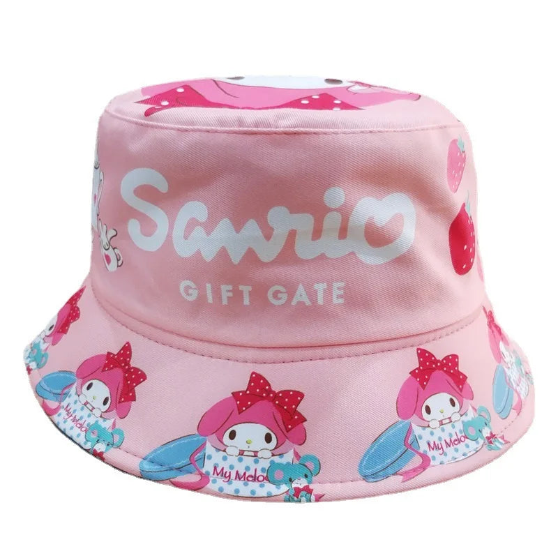 Kuromi panama summer sun hat cap for kids: anime cute big ear cartoon fisherman cap - summer sun protection with style! for holidays and sea 3-12 years old boys girls picachu pokemon
