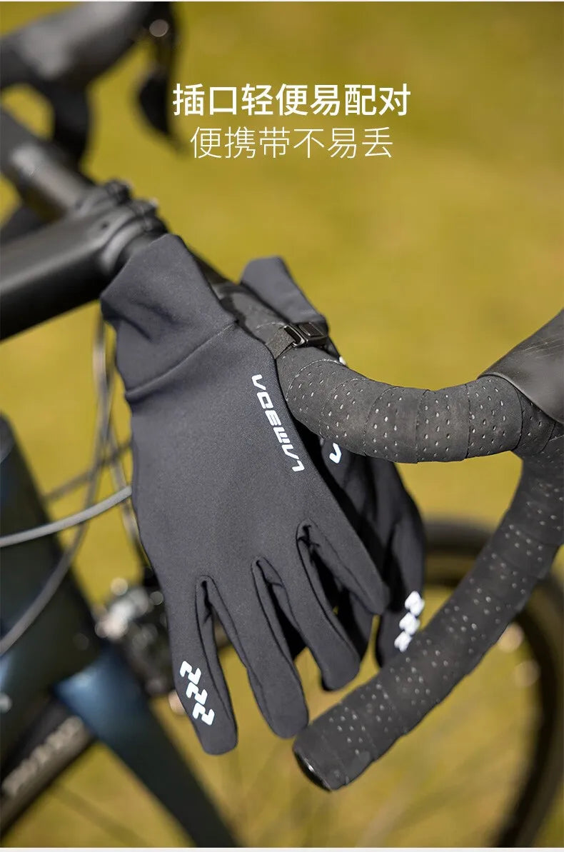 Gloves for winter cycling warmth for men and women - full-fingered, long-fingered sports gloves for a cozy ride