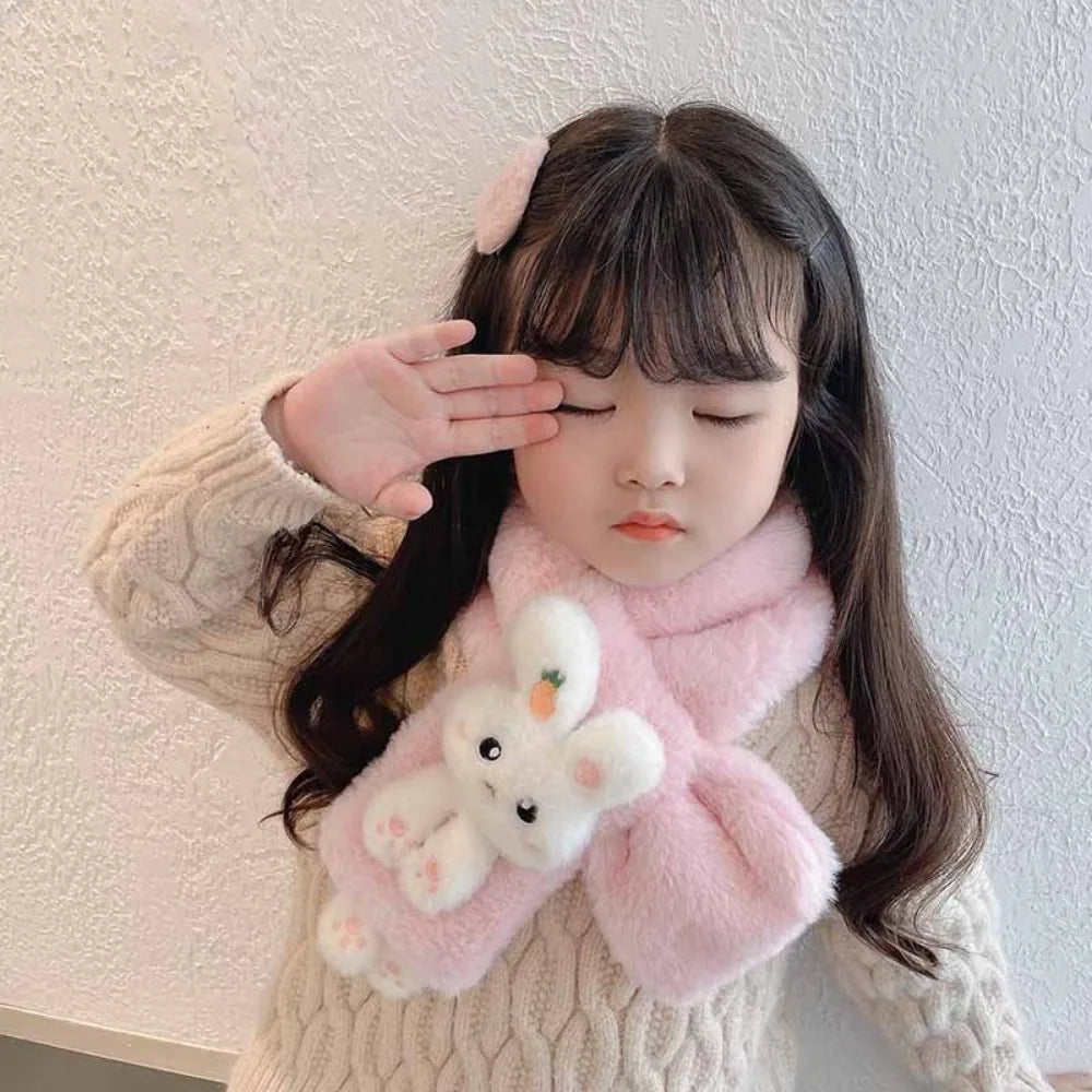 Cartoon rabbit scarf for winter offering neck warmth