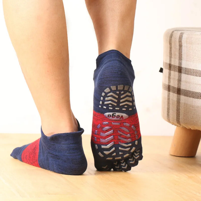 Full toe yoga socks cotton, cartoon design, silicone non-slip grip, perfect for pilates yoga barre workout or general fitness activities or workout
