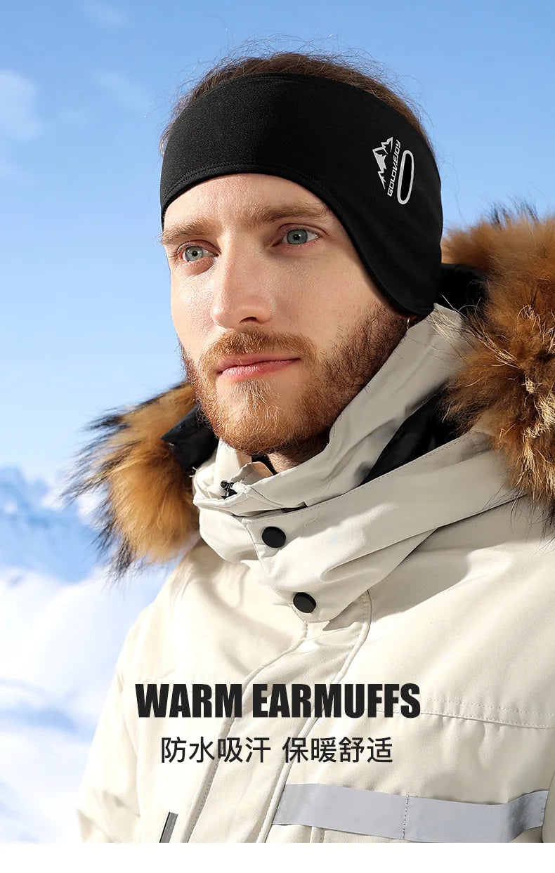 Folding Winter Ear Muffs for both men and women, to withstand wind, protect against splashes, and provide a snug fit even for glasses ideal for skiing running cycling cayak snow