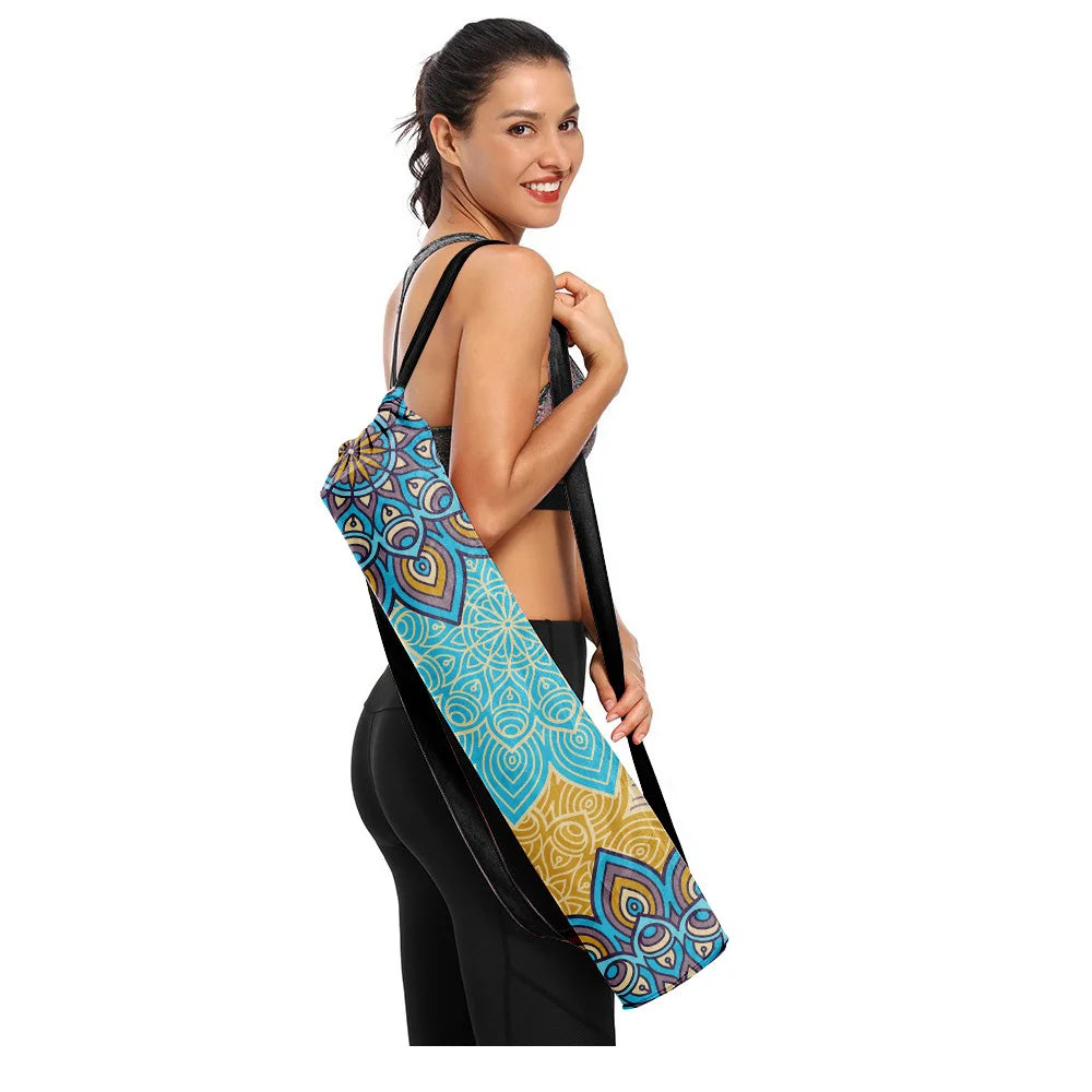 Mandala printed fashionable kanvas Yoga Pilates Mat Bag is your new fitness exercise companion for Relaxation and Style many styles many colours