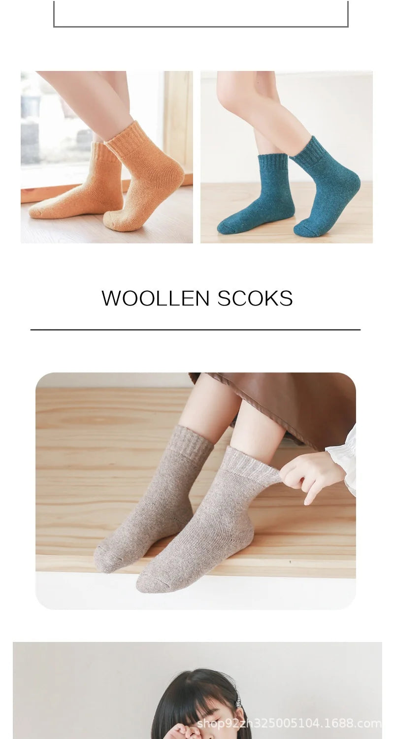 Cozy warm wool winter socks - perfect gift boys girls socks