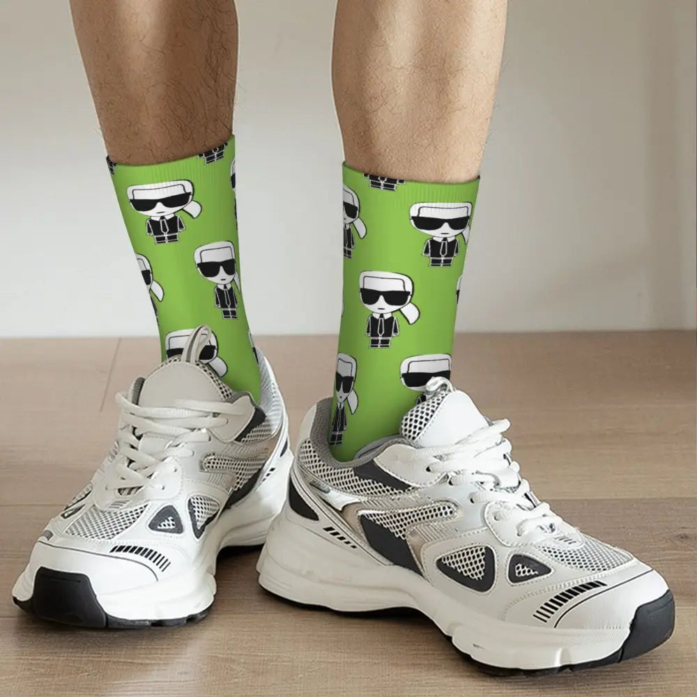 Karl who men's socks cartoon trendy outdoor novelty socks, stylish socks for every season, perfect for gift many colors available