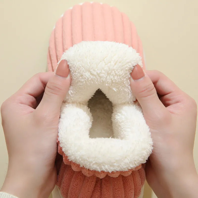 Unisex Cotton Slippers great Winter Plush Shoes, for Casual Warmth & Snowy Days men women