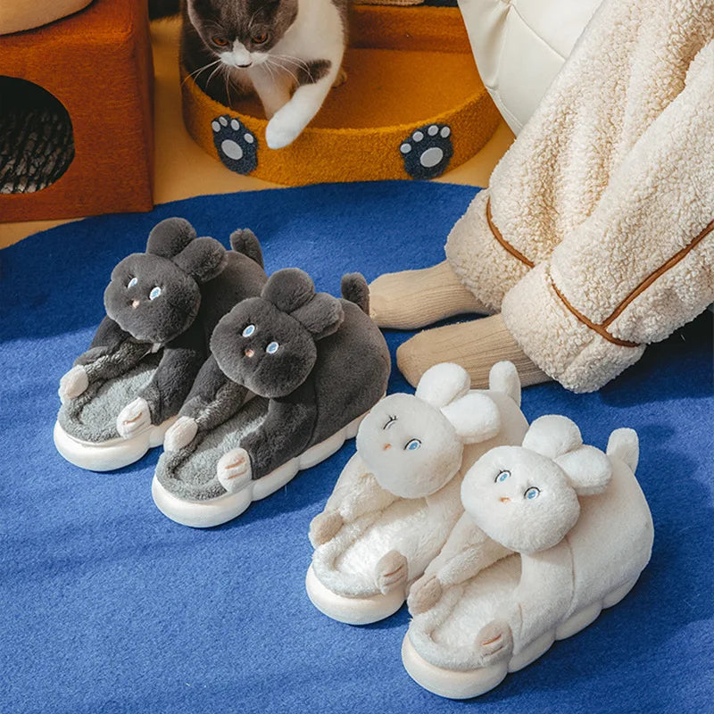 Furry & Warm Cozy Cat Winter Slippers for women extra wither warmth or a special gift