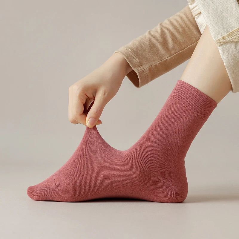 Weiche, dünne Baumwollsocken für Damen für luxuriösen Komfort, 3 Paar-Set