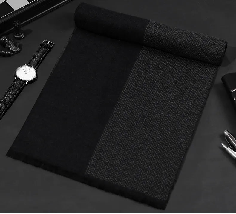 Classic business scarf for men high quality winter warm long shawl luxury gift