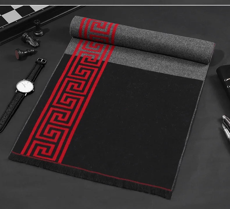 Classic business scarf for men high quality winter warm long shawl luxury gift
