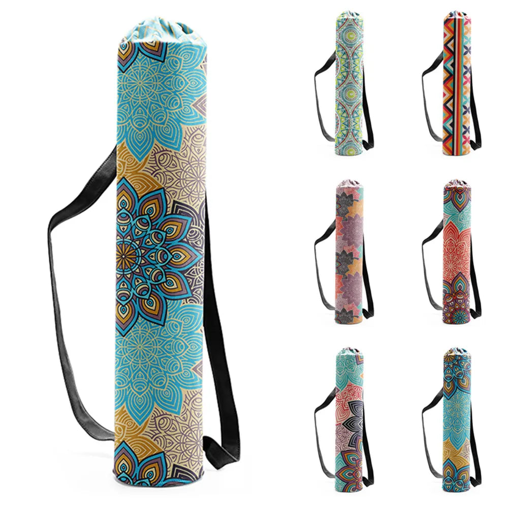 Mandala printed fashionable kanvas Yoga Pilates Mat Bag is your new fitness exercise companion for Relaxation and Style many styles many colours