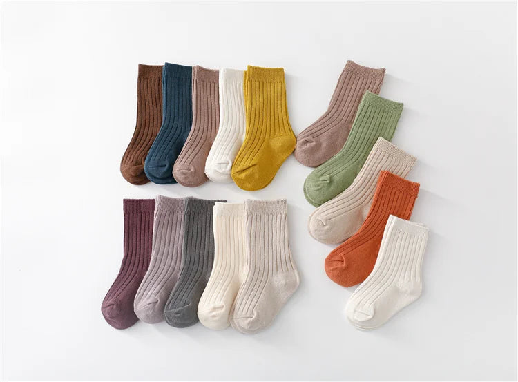 Charming 5 pairs of baby socks soft cotton bliss for stylish kids (0-5 years)
