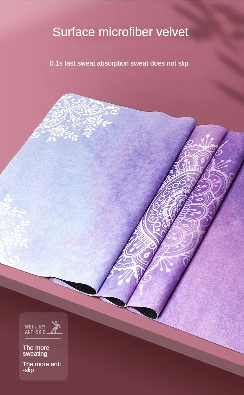 Foldable non-slip Yoga mat towel- Ultra thin, sweat-absorbent & portable for yoga pilates gym