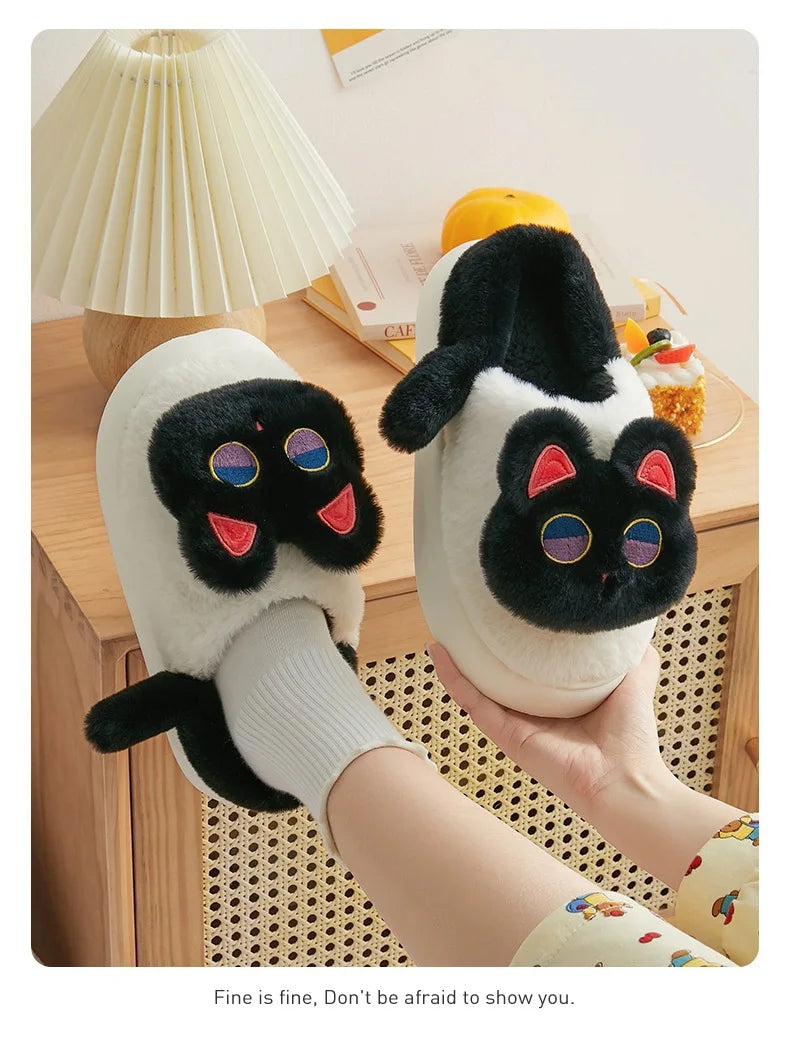 Furry & Warm Cozy Cat Winter Slippers for women extra wither warmth or a special gift