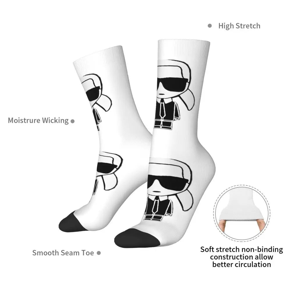 Karl who men's socks cartoon trendy outdoor novelty socks, stylish socks for every season, perfect for gift many colors available