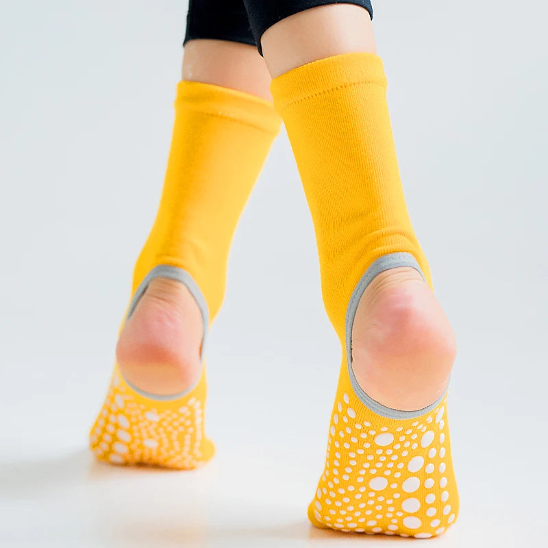 Hot two-toe elegant yoga pilates socks with silicone for non-slip grips and quick-dry comfort in yoga sessions, ballet, and dance – perfect fit for women's fitness