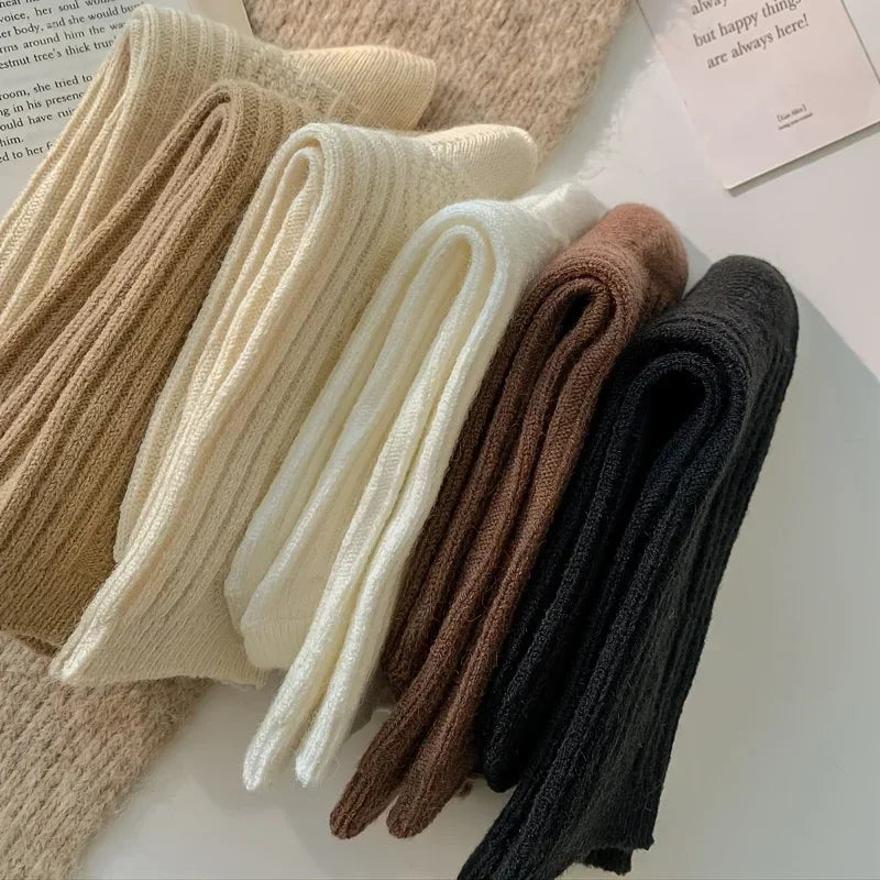 Versatile Wool Medium-Tube Socks for Women for Cozy Elegance 6 Pairs set