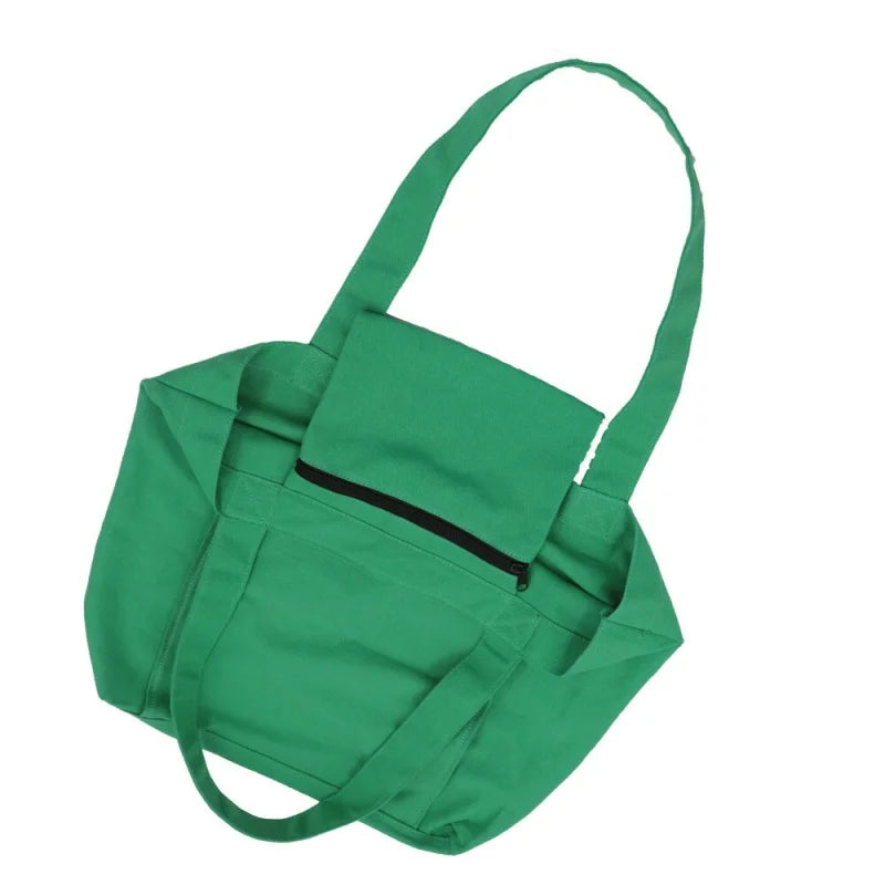 Eco-friendly cotton portable yoga pilates mat storage bag outdoor yoga tote bag large capacity canvas shoulder bag yoga accessories storage bag