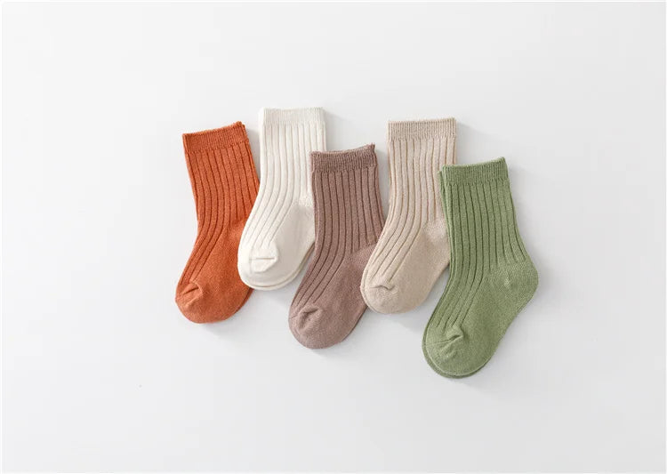 Charming 5 pairs of baby socks soft cotton bliss for stylish kids (0-5 years)