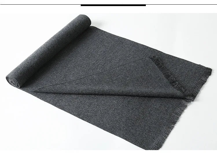 sophisticated cashmere blend warm plaid men's Scarf for winter, casual-business look perfect Gift