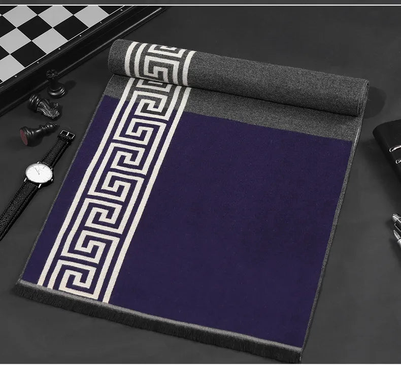 Classic business scarf for men high quality winter warm long shawl luxury gift