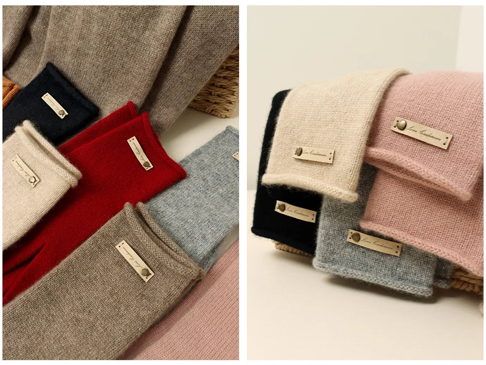 Women's New Pure Cashmere Knitted Gloves for Autumn and Winter Warmth and Exquisite Luxury excellent gift for wife, mother or girlfriend