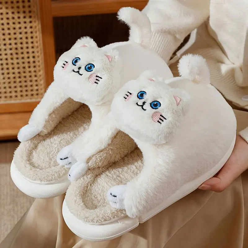 Furry & Warm Cozy Cat Winter Slippers for women extra wither warmth or a special gift