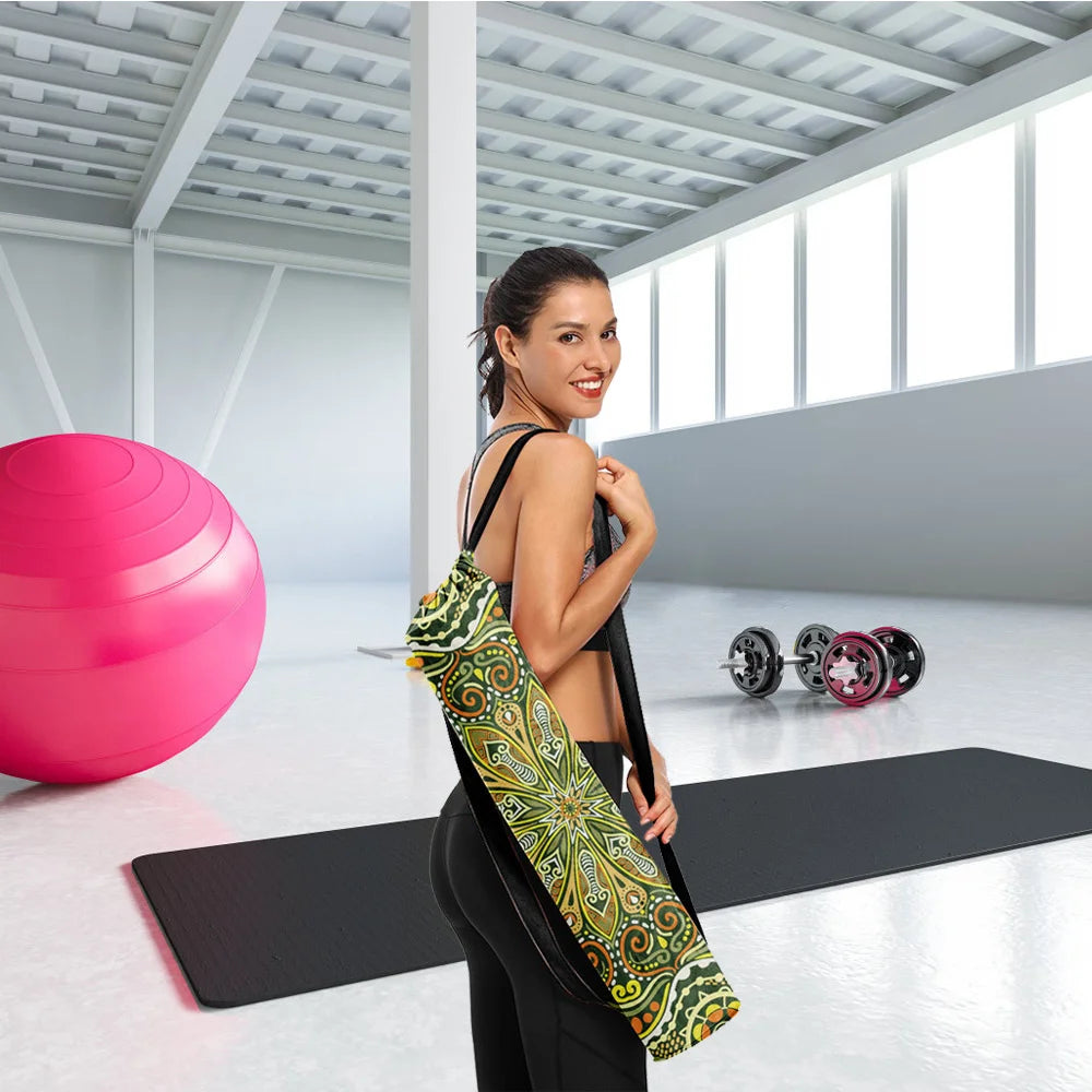 Mandala printed fashionable kanvas Yoga Pilates Mat Bag is your new fitness exercise companion for Relaxation and Style many styles many colours