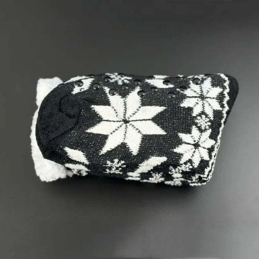 Winter warm socks for women for cozy Christmas holidays, thermal sleeping socks with non-slip grip
