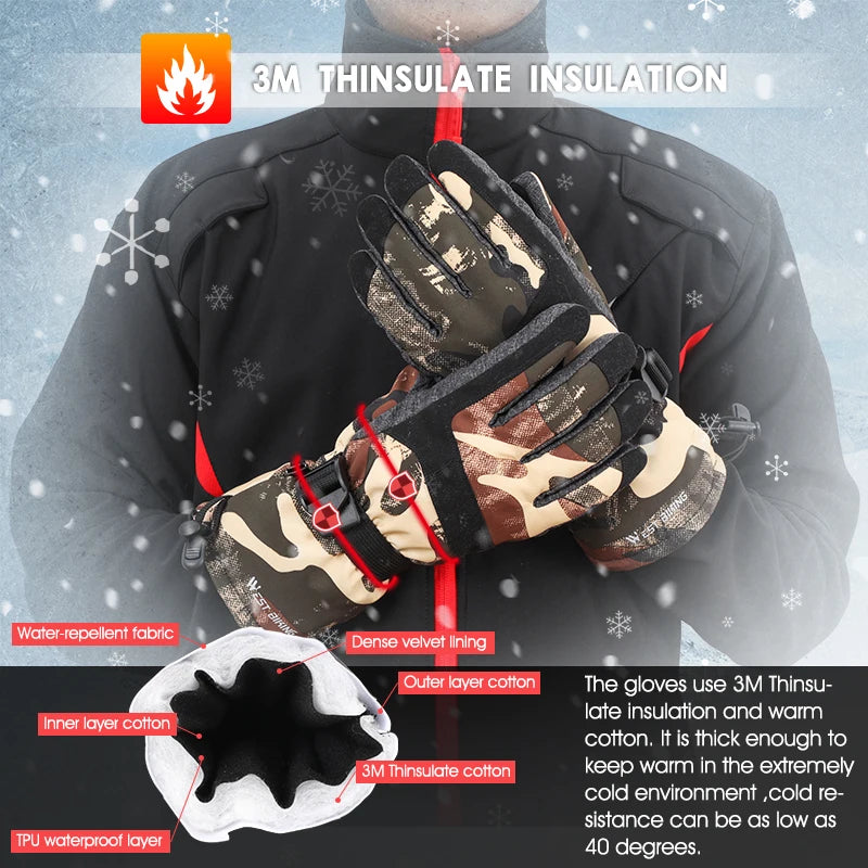 Ultimate winter performance with our new waterproof warm cycling skiing motorcycle snowboard sporting gloves for men and women