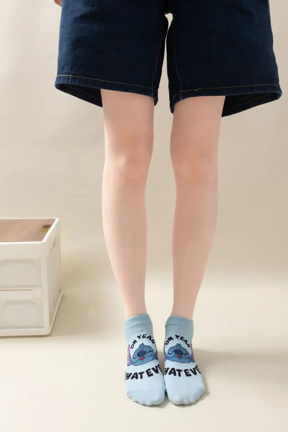Chaussettes de dessin animé Disney Stitch - Chaussettes en coton pour enfants, cadeaux de Noël Kawaii pour garçons ou filles