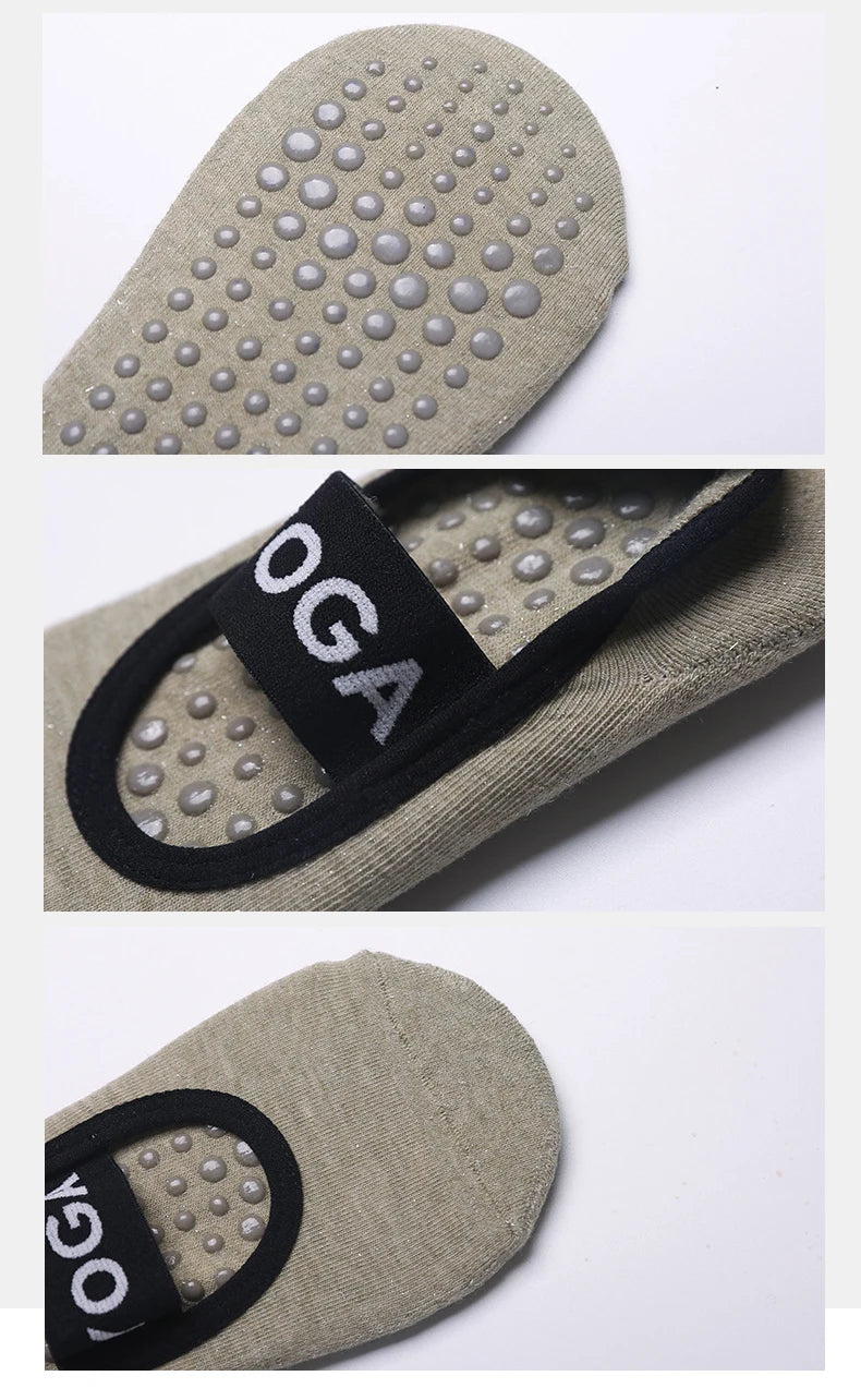 Cotton dot silicone non-slip yoga socks for women - perfect pilates companion, stylish no-show design
