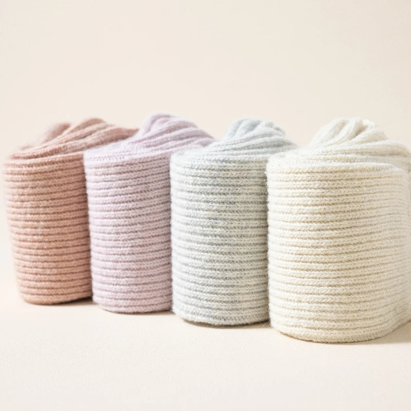 3 Pairs of High-Quality Retro Merino Wool blend Women's Socks