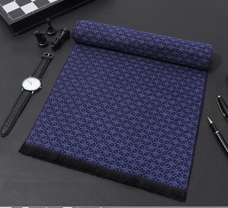 Classic business scarf for men high quality winter warm long shawl luxury gift