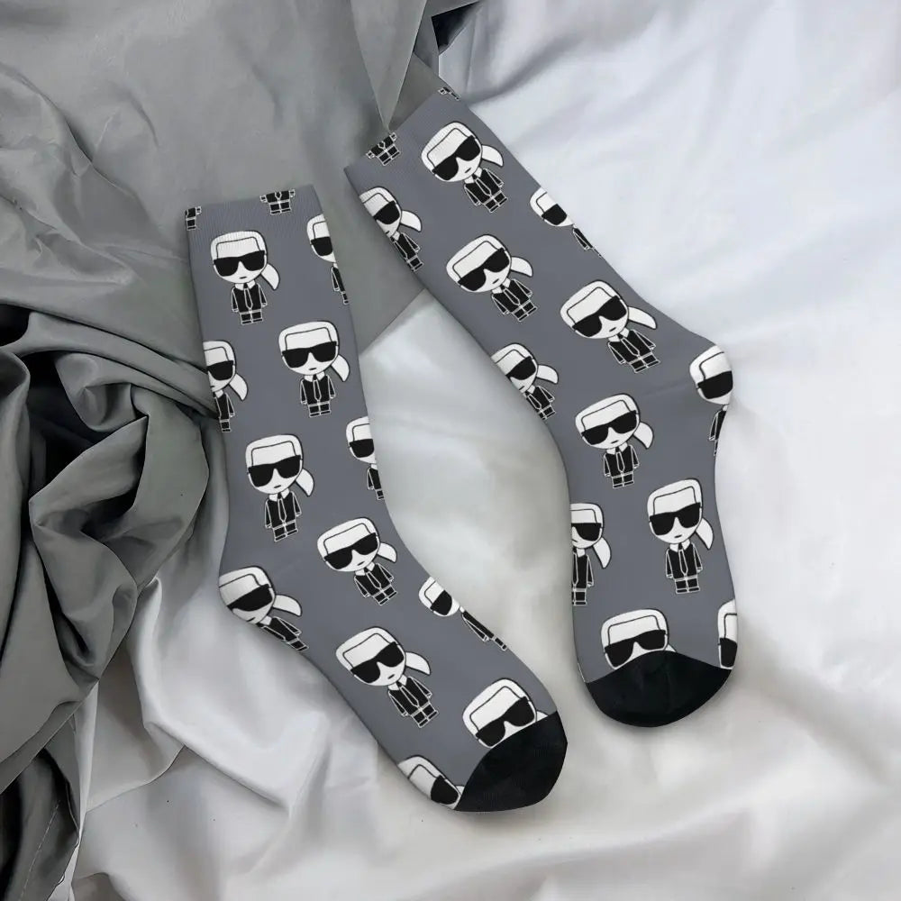 Karl who men's socks cartoon trendy outdoor novelty socks, stylish socks for every season, perfect for gift many colors available