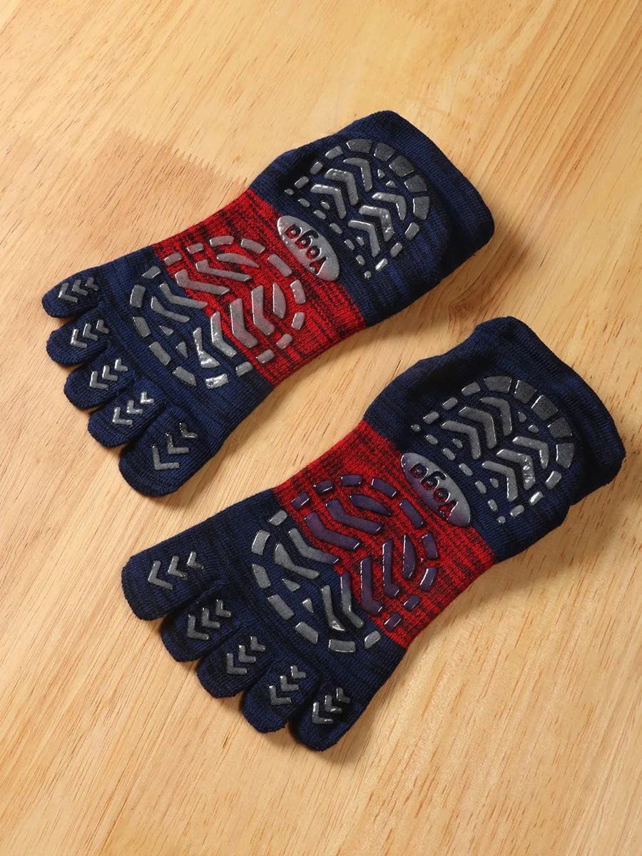Full toe yoga socks cotton, cartoon design, silicone non-slip grip, perfect for pilates yoga barre workout or general fitness activities or workout
