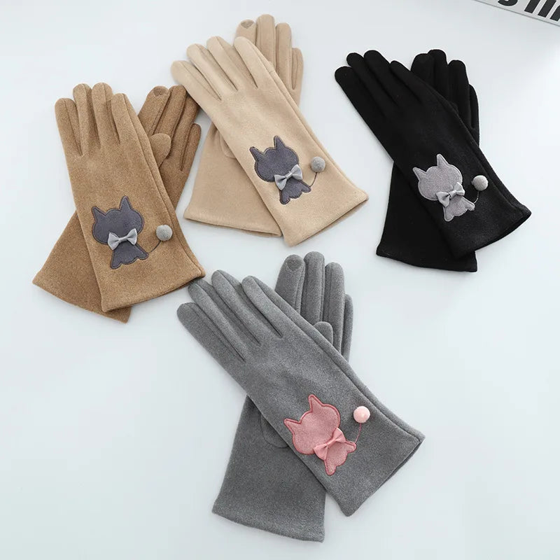 Cozy warm touch Screen-able Gloves for women - Keep warm, stay cute, and conquer every adventure in snow city driving school college