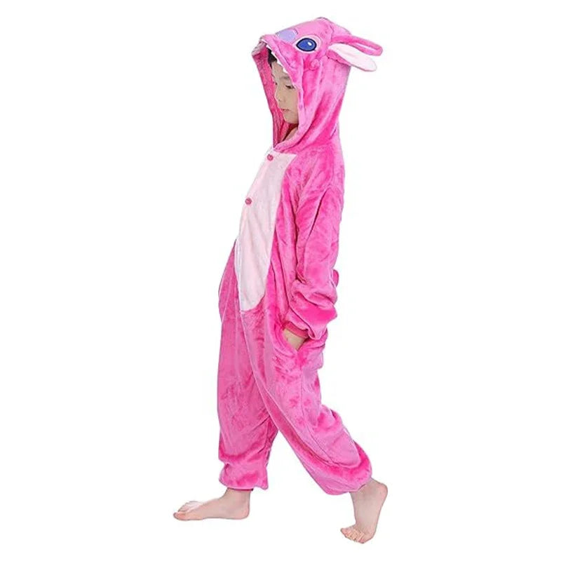 Cosy cartoon anime kids cosplay pajamas to snuggle up in anime stitch angel costume for kids