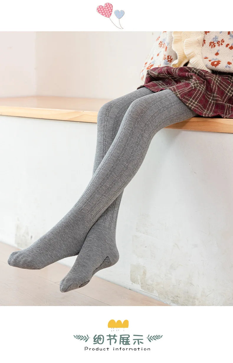Velvet feel cotton warm Leggings for girls Children's Tights for Autumn Winter Baby long socks girls for school or gift