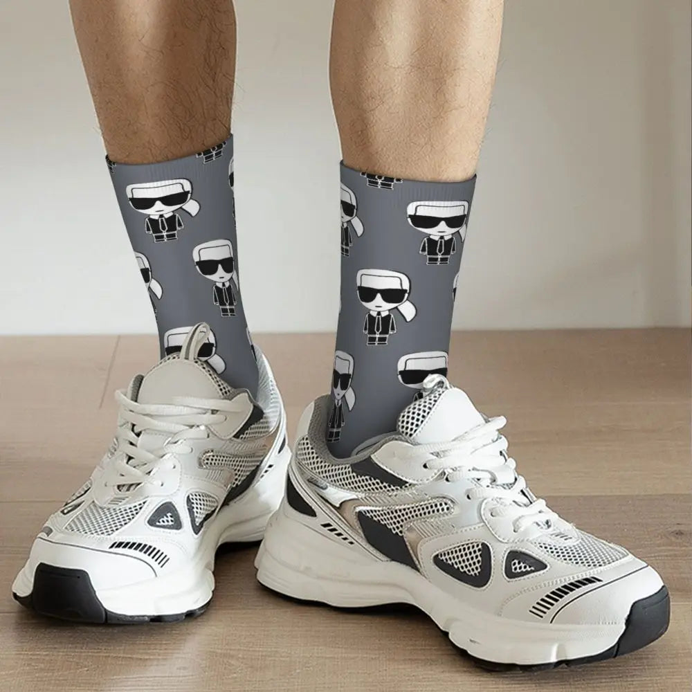 Karl who men's socks cartoon trendy outdoor novelty socks, stylish socks for every season, perfect for gift many colors available