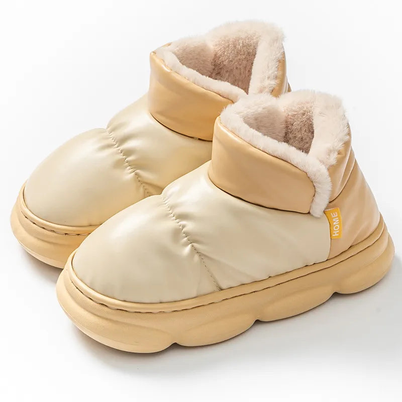 Unisex Cotton Slippers great Winter Plush Shoes, for Casual Warmth & Snowy Days men women