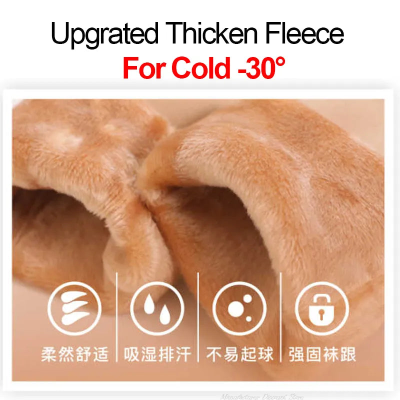 Thermal socks for women winter warm thick fleece wool cotton blend for Snow or home