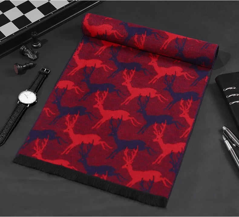 Classic business scarf for men high quality winter warm long shawl luxury gift